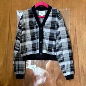 Sol Angeles Kids Black and Gray Soft Checkered Cardigan
